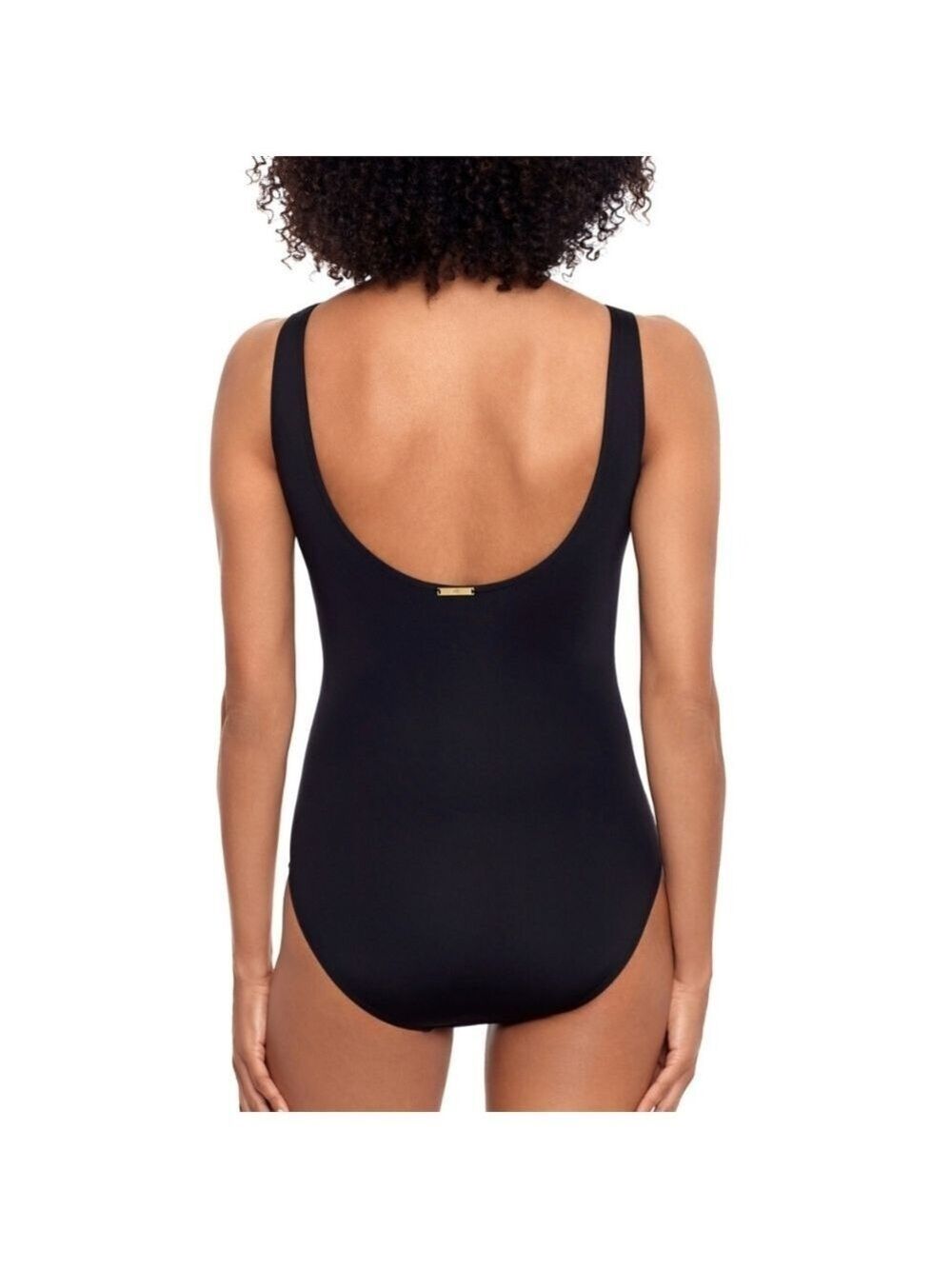Lauren Ralph Lauren Beach Club Solids black One Piece Swim Suit Wear New
